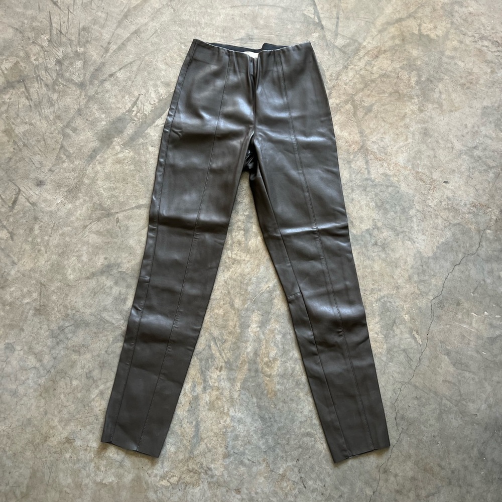 NWOT - Sleek Dark Green Faux Leather Pants